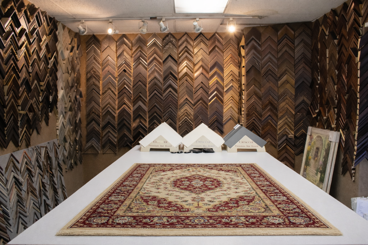 Custom textile framing materials and design options