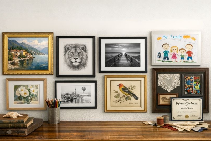 Custom framing showroom banner