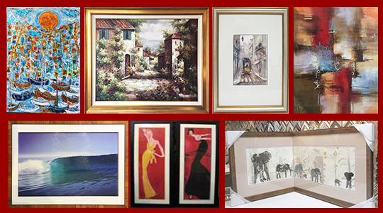 We frame art - any style - giclee, oil painting, water color, lithograph, serigraph and mixed media, 
         print and posters, photographs and more.