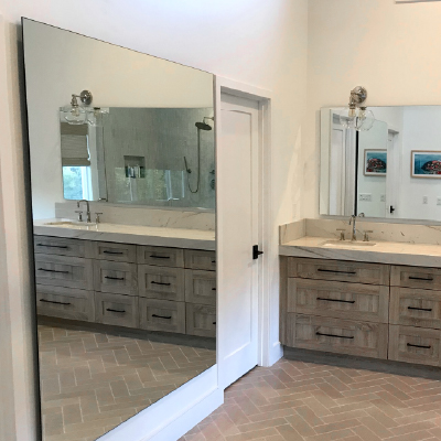 Custom Frameless Bathroom Mirror 