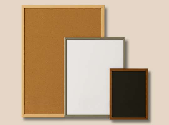 Cork chalk dry erase boards