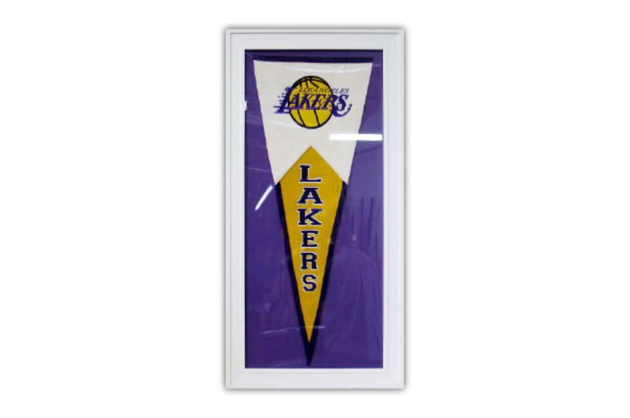 Custom sports shadow box — Style 05, premium moldings with crisp bevels