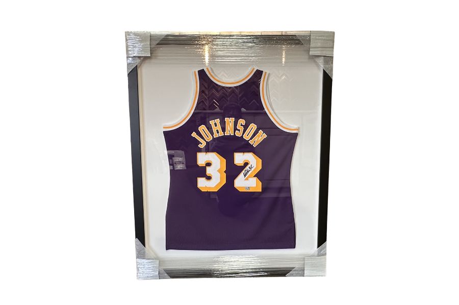 Custom sports shadow box — Style 13, conservation-grade materials throughout
