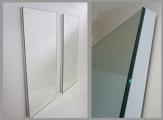 Custom blocked mirrors - any color material behind mirror
